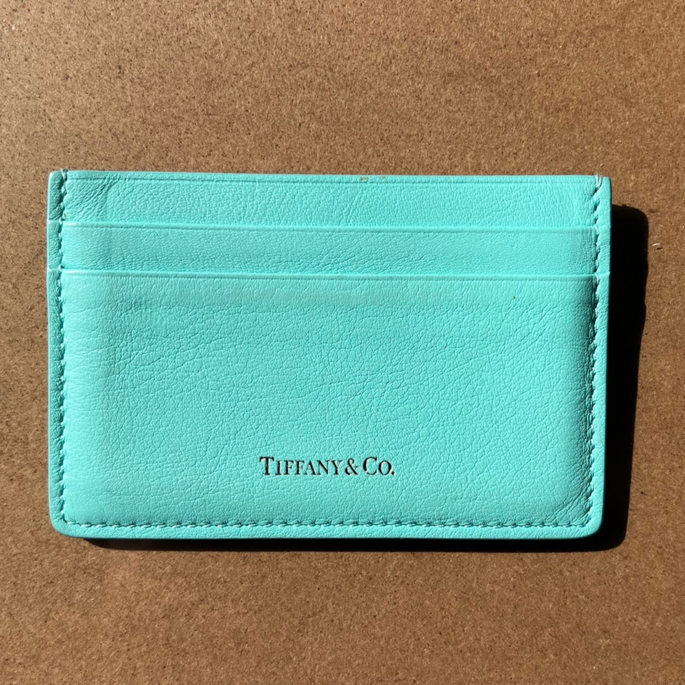 Tiffany & Co. Robin's Egg Blue Leather Card Sleeve